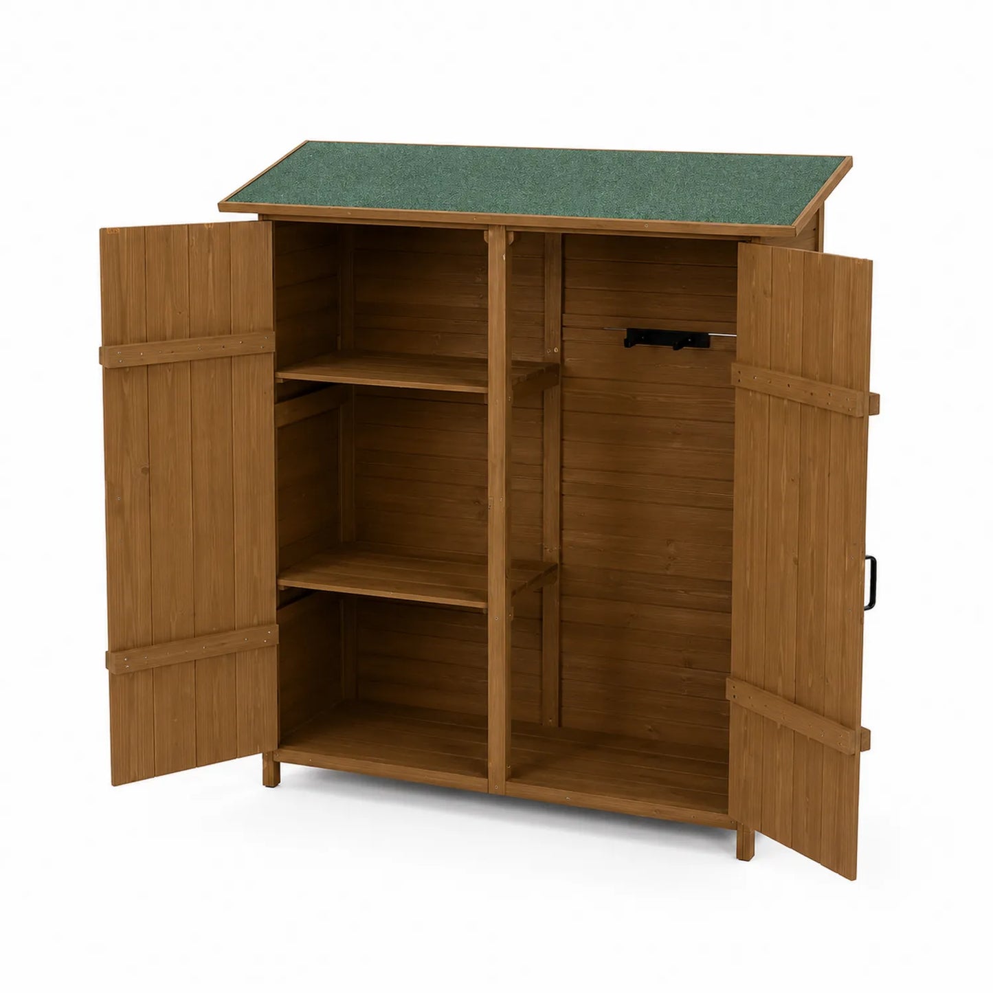 Armario de Madera para Exterior con Techo Inclinable