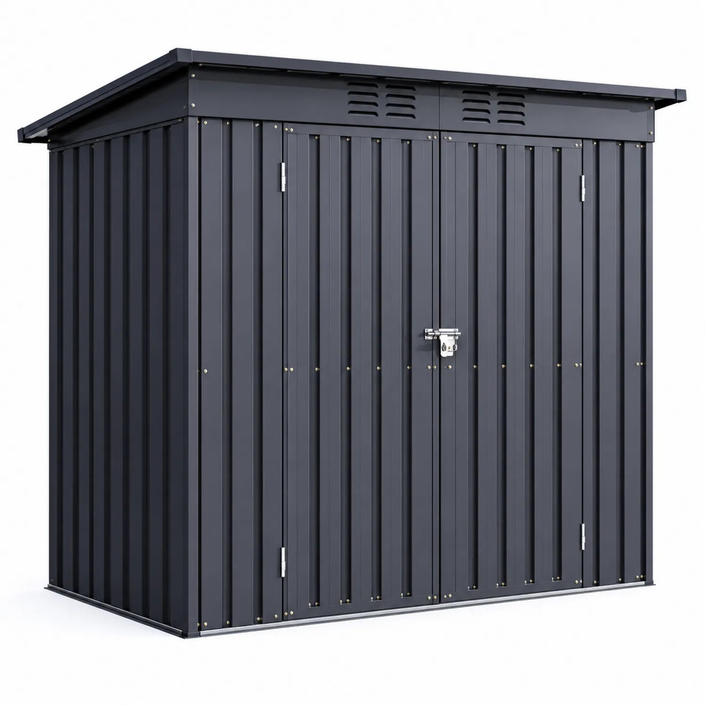 Caseta de Almacenamiento Exterior de Metal Gris