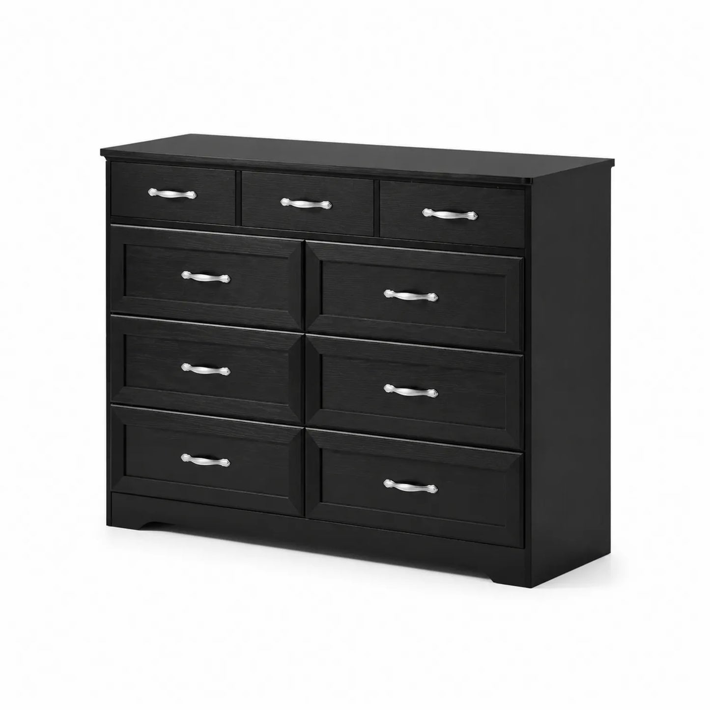 Cómoda de Madera con 9 Cajones Negra