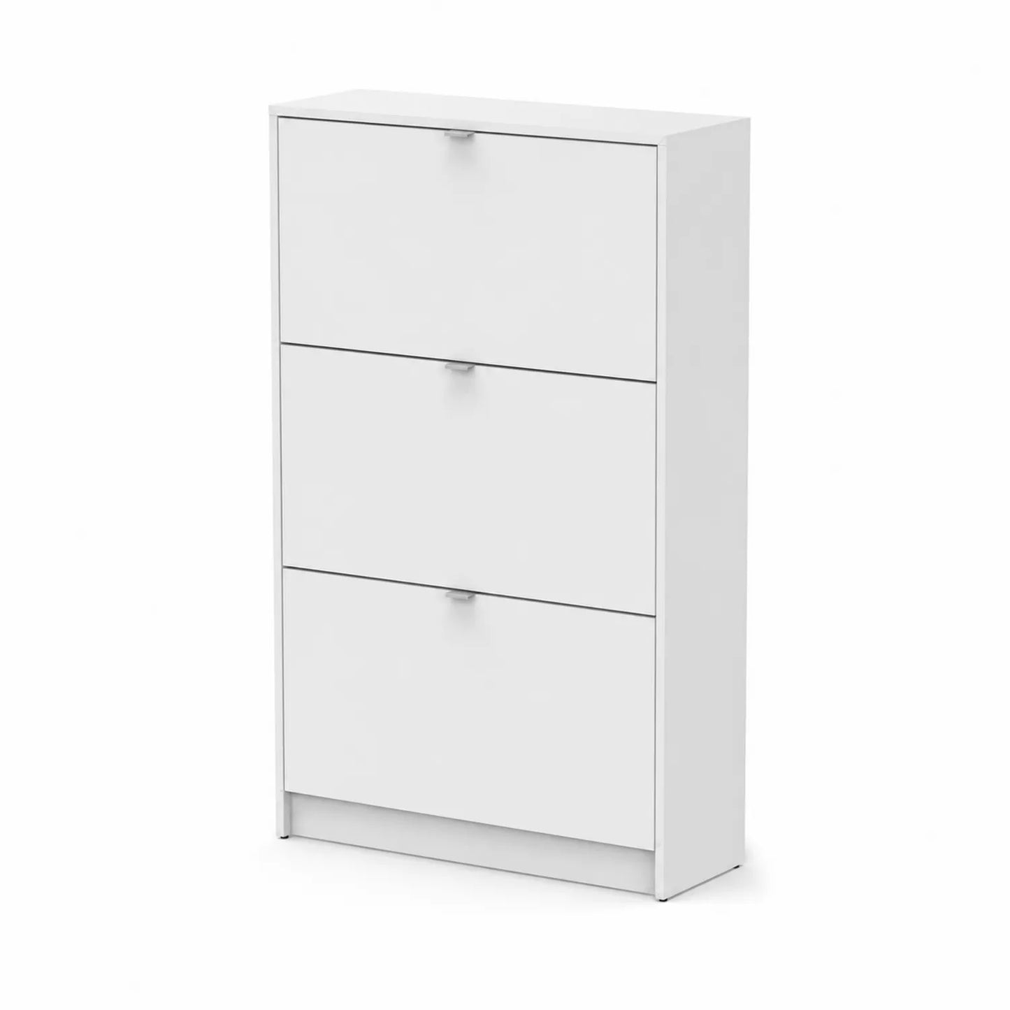 Zapatero de MDF con 3 Puertas Blanco