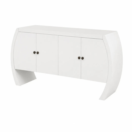 Aparador de MDF Blanco con 4 Puertas