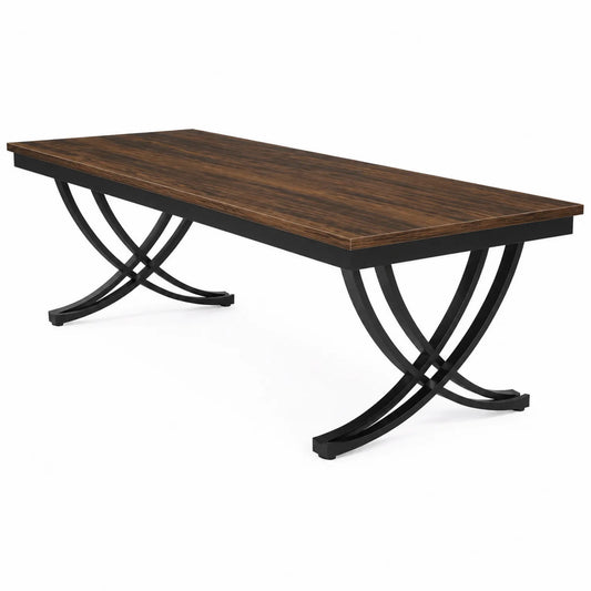 Mesa de comedor de madera y metal 200x90x75 cm