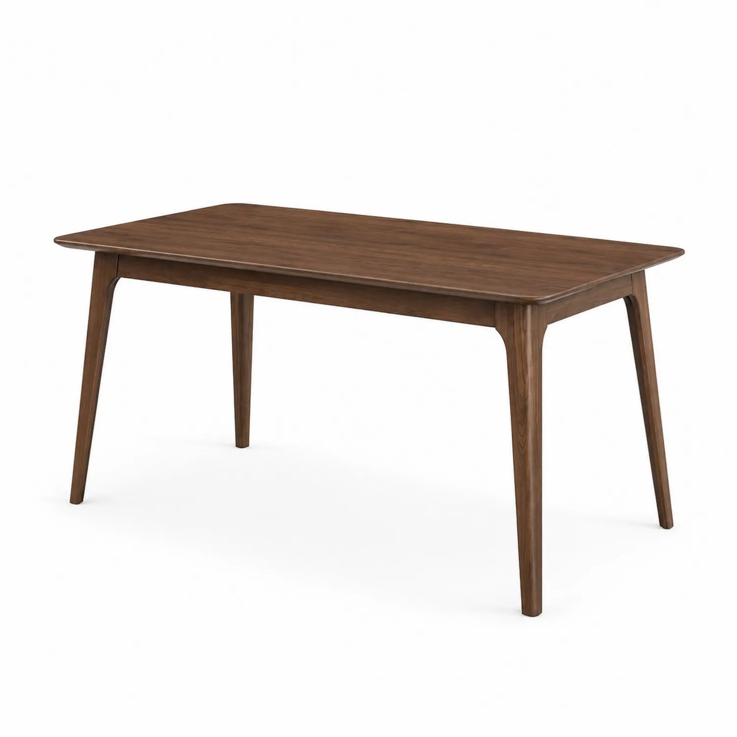 Mesa de comedor de madera de nogal marrón 180x90x75 cm